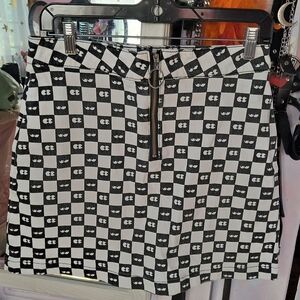 Lazy Oaf Black and White Checkered Skirt